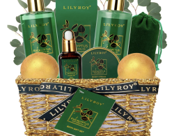 Bath & Body Gift Basket for Mothers Day - 10-Piece Eucalyptus Luxury Spa Set for Women & Men, Relaxation, Aromatherapy Ideal for Christmas, Father’s Day, Birthday with Shower Gel & More for Her & Him